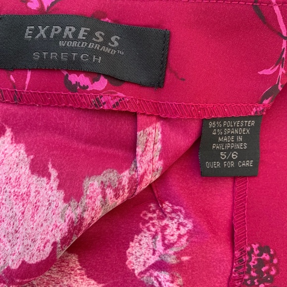 Express Magenta Floral Patterned Skirt - sz 5/6 - Picture 5 of 9